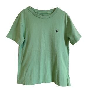 Polo Ralph Lauren Youth Tee Green Pony Size Small Basic Layering Comfort Cozy